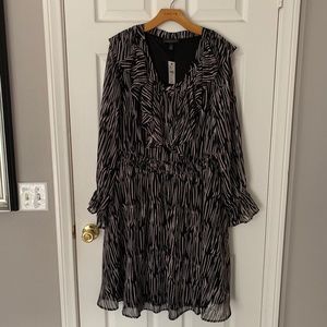 Plus size Lane Bryant zebra ruffle dress